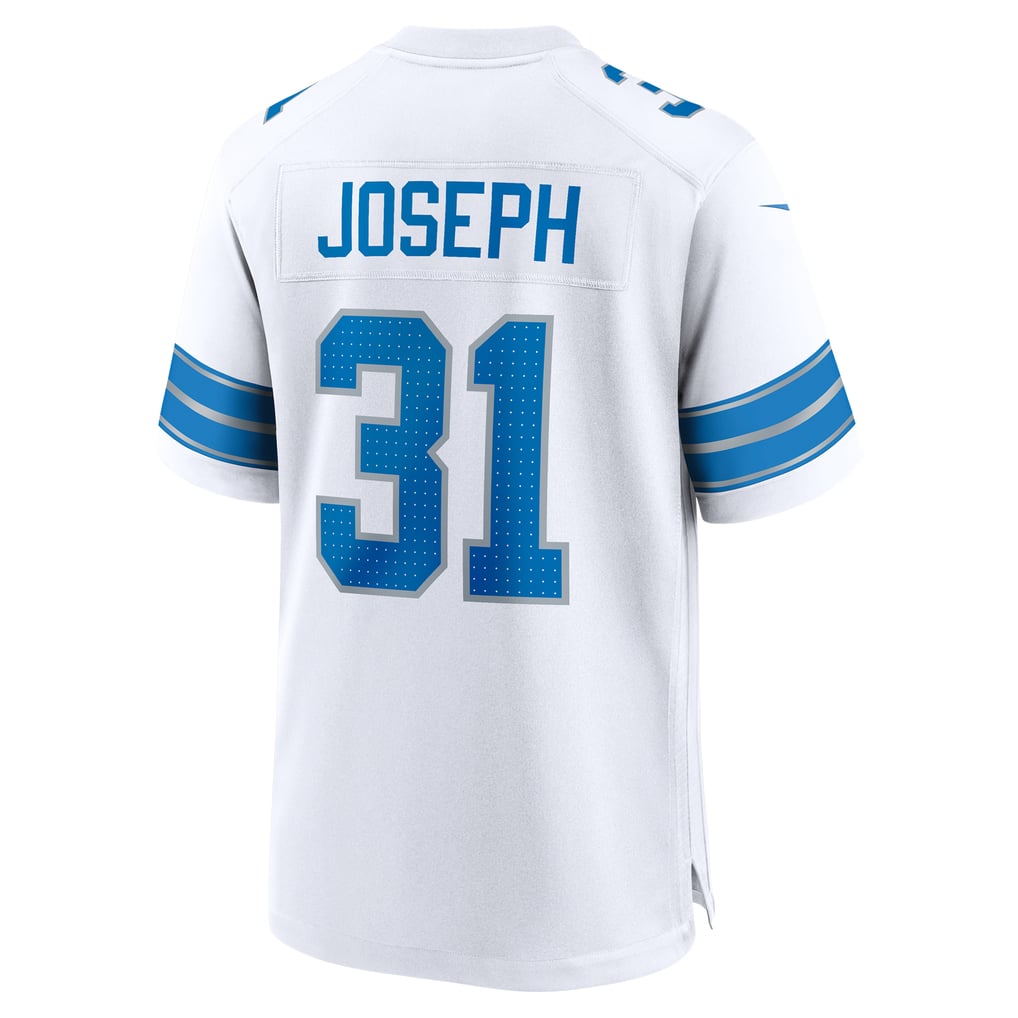 Men's Detroit Lions Kerby Joseph Nike  White Game Jersey - Image 4
