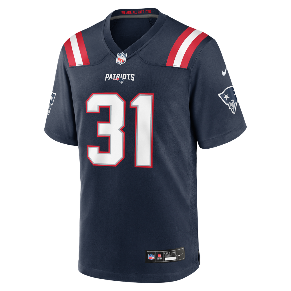 Men's New England Patriots Kevin Byard III Nike Navy Team Game Jersey - Image 5