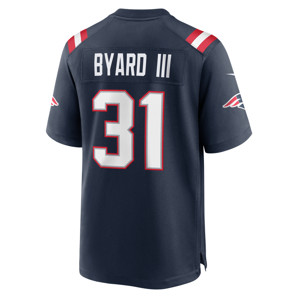 Men's New England Patriots Kevin Byard III Nike Navy Team Game Jersey - Image 6