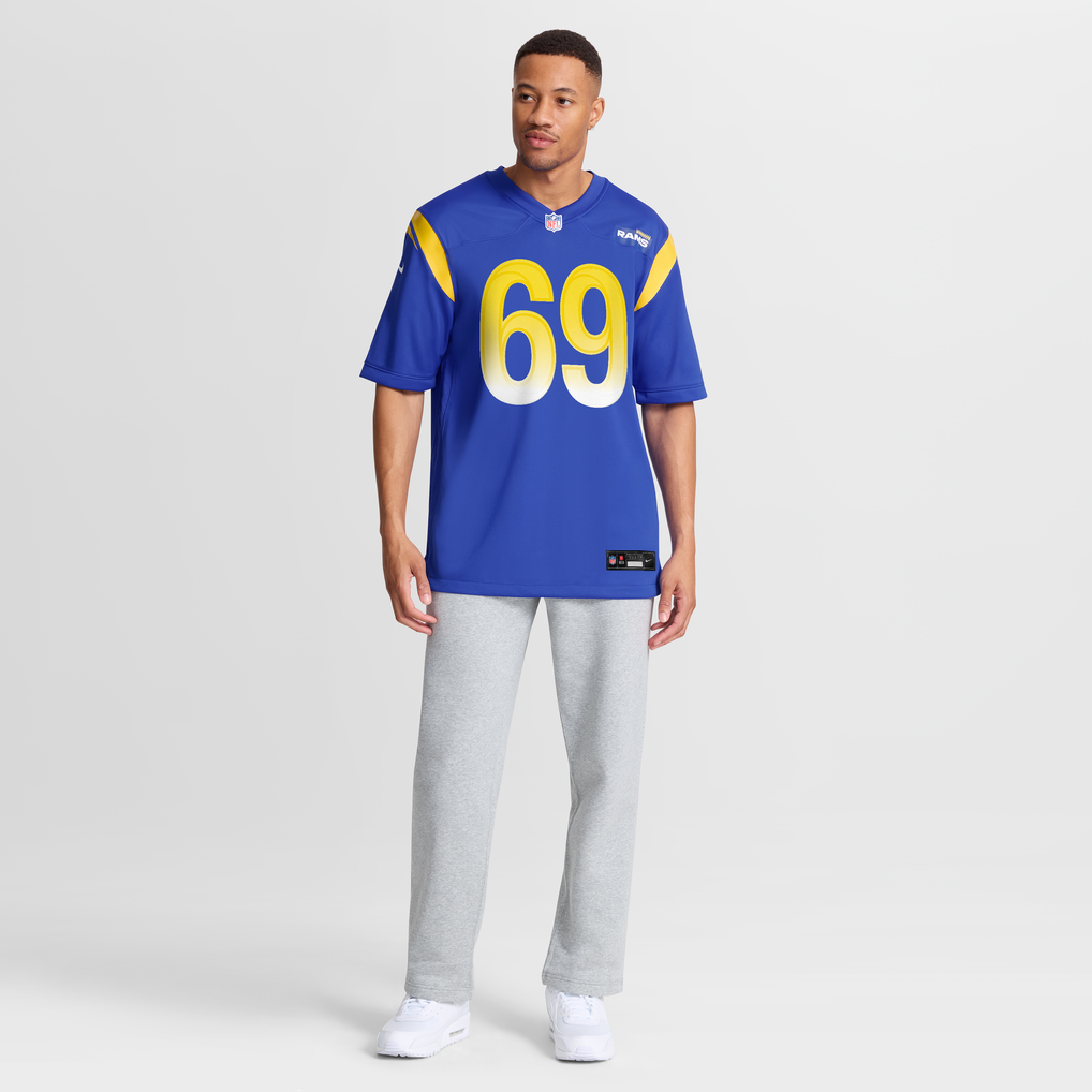 Men's Los Angeles Rams Kevin Dotson Nike  Royal  Game Jersey - Image 8