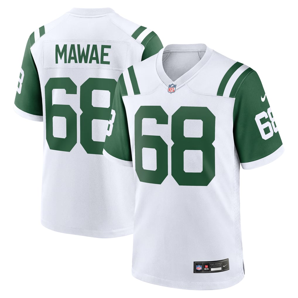 Men's New York Jets Kevin Mawae Nike White Retired Player Alternate Game Jersey - Image 2