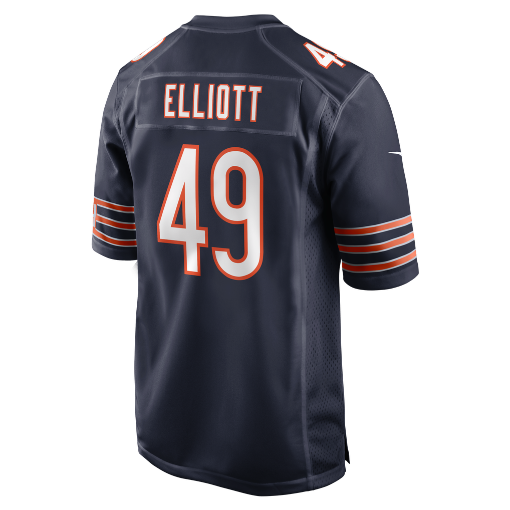 Men's Chicago Bears Keyshaun Elliott Nike Navy Team Game Jersey - Image 6