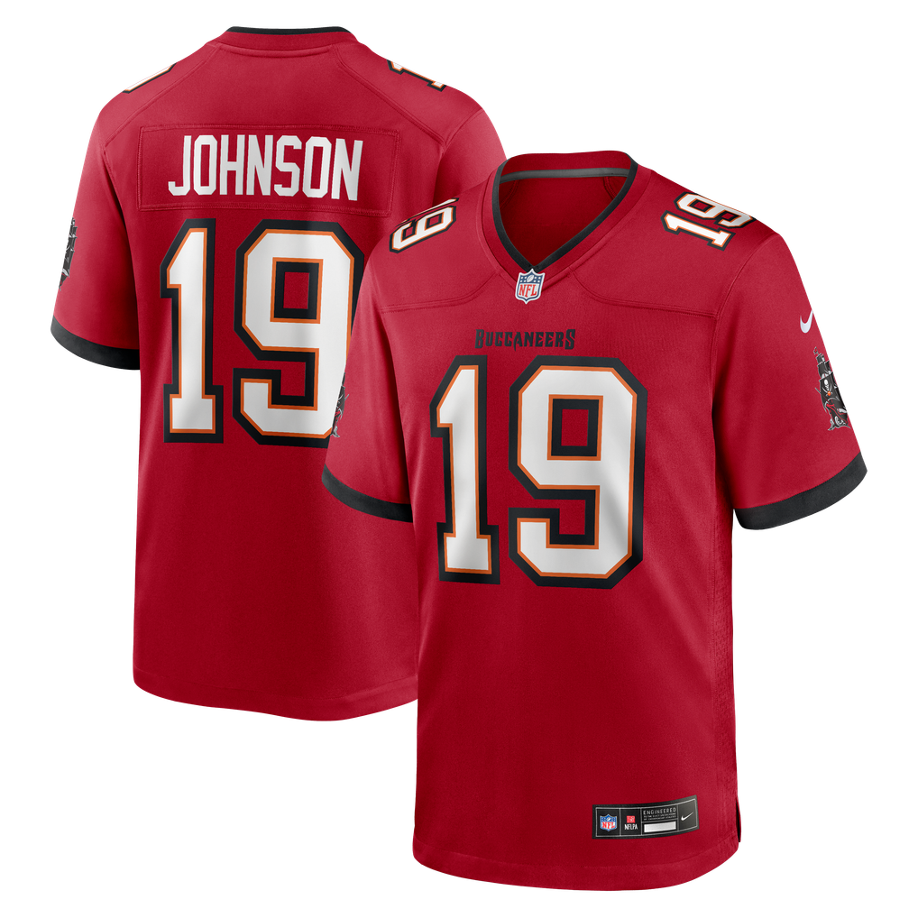 Men's Tampa Bay Buccaneers Keyshawn Johnson Nike Red Game Retired Player Jersey - Image 2