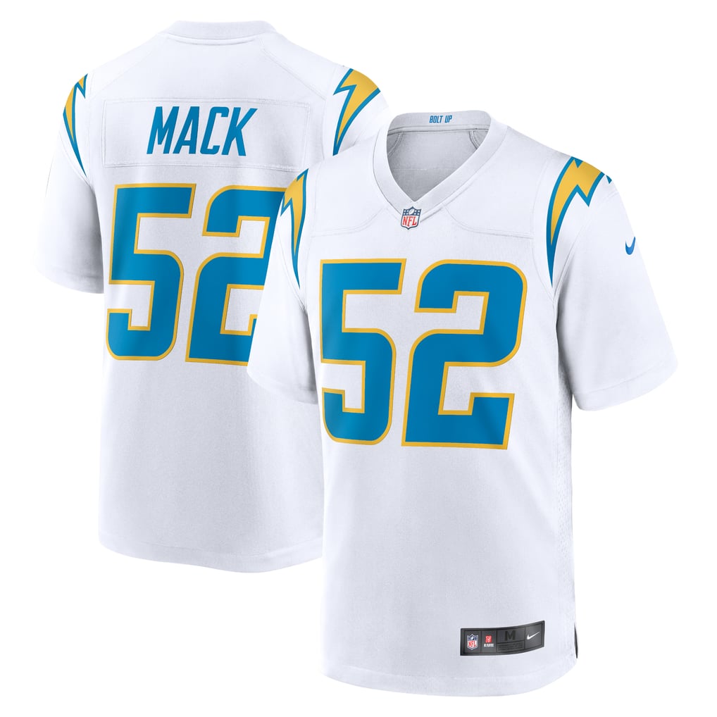 Men's Los Angeles Chargers Khalil Mack Nike White Game Jersey - Image 1