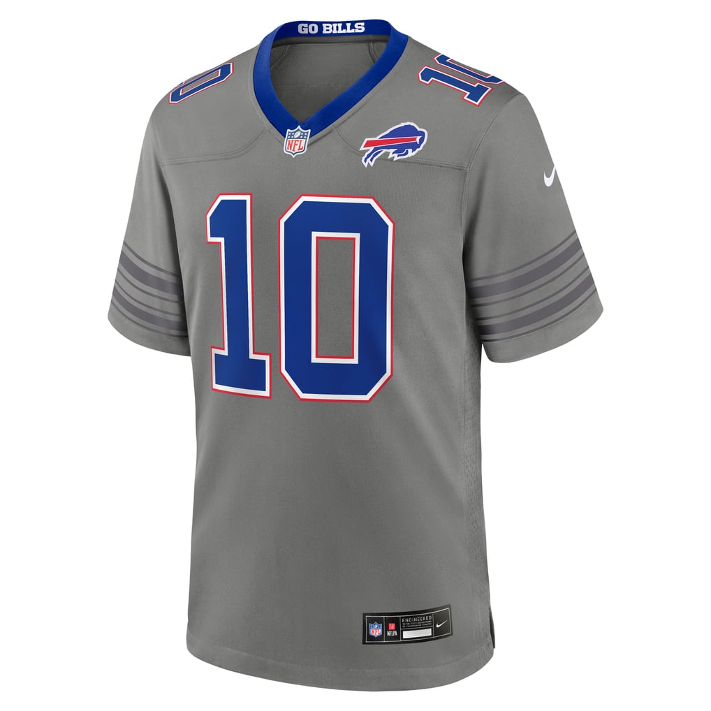 Men's Buffalo Bills Khalil Shakir Nike Gray Nickel City Game Jersey - Image 3