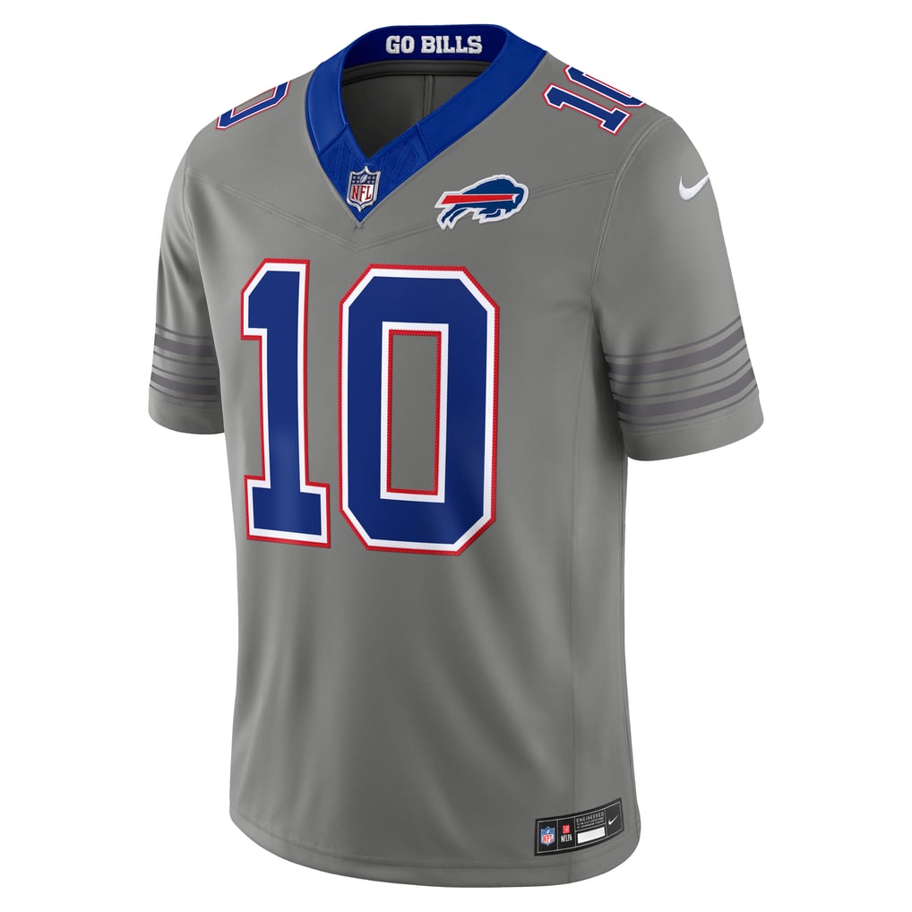 Men's Buffalo Bills Khalil Shakir Nike Gray Nickel City Vapor F.U.S.E. Stitched Limited Jersey - Image 3