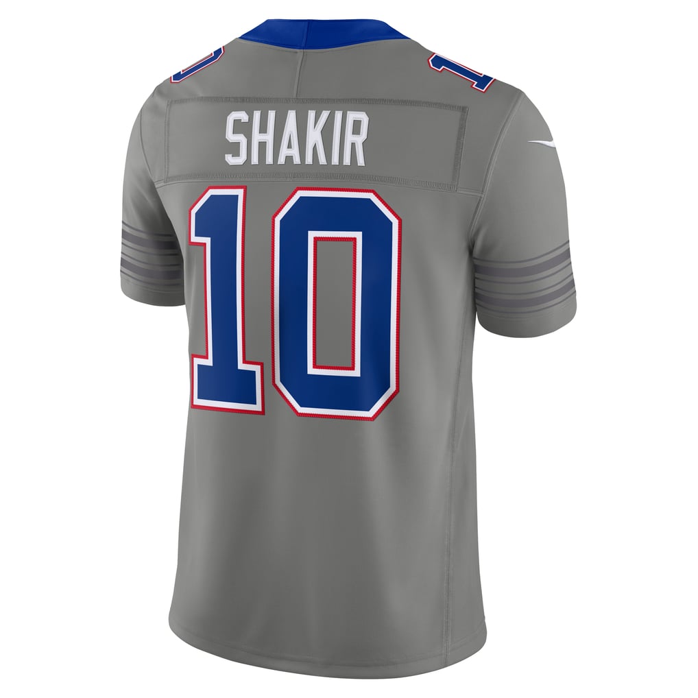 Men's Buffalo Bills Khalil Shakir Nike Gray Nickel City Vapor F.U.S.E. Stitched Limited Jersey - Image 4