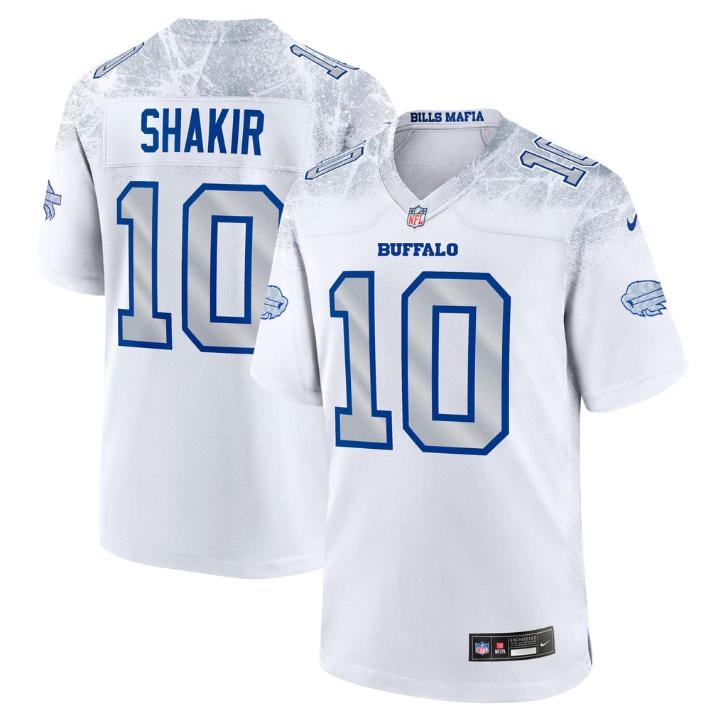 Men's Buffalo Bills Khalil Shakir Nike White Rivalries Collection Game Jersey - Image 1
