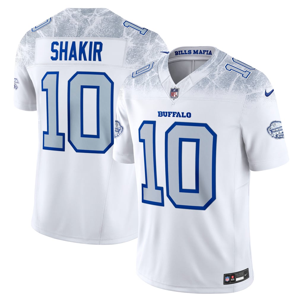 Men's Buffalo Bills Khalil Shakir Nike White Rivalries Collection Stitched Limited Jersey - Image 1