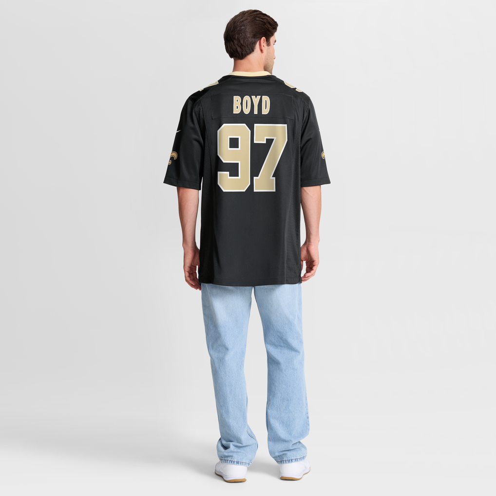 Men's New Orleans Saints Khristian Boyd Nike  Black  Game Jersey - Image 9