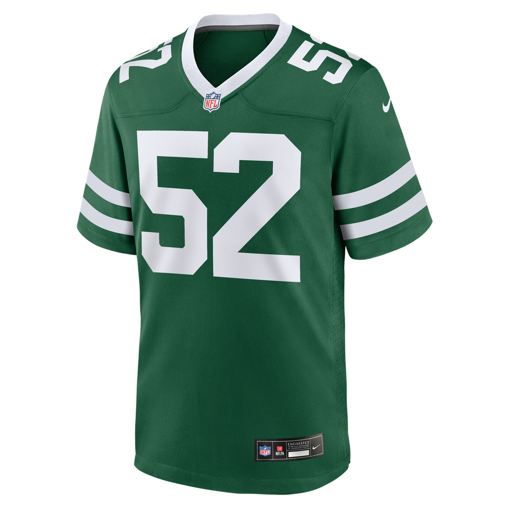 Men's New York Jets Kingsley Enagbare Nike Legacy Green Team Game Jersey - Image 5