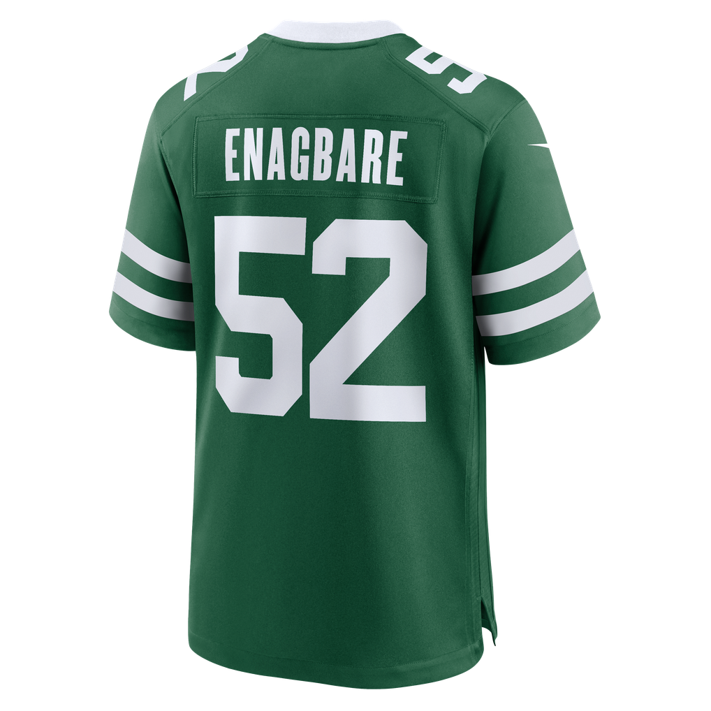 Men's New York Jets Kingsley Enagbare Nike Legacy Green Team Game Jersey - Image 6