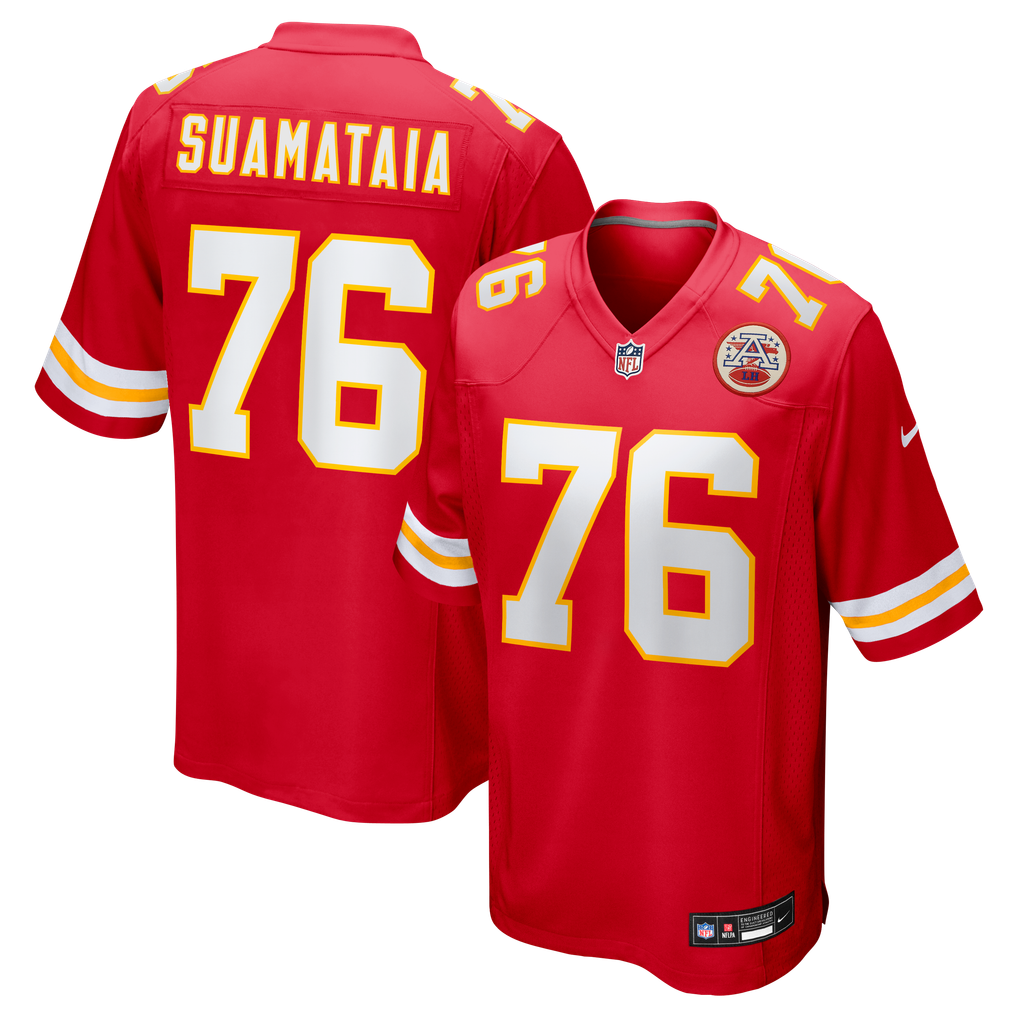 Men's Kansas City Chiefs Kingsley Suamataia Nike  Red  Game Jersey - Image 2