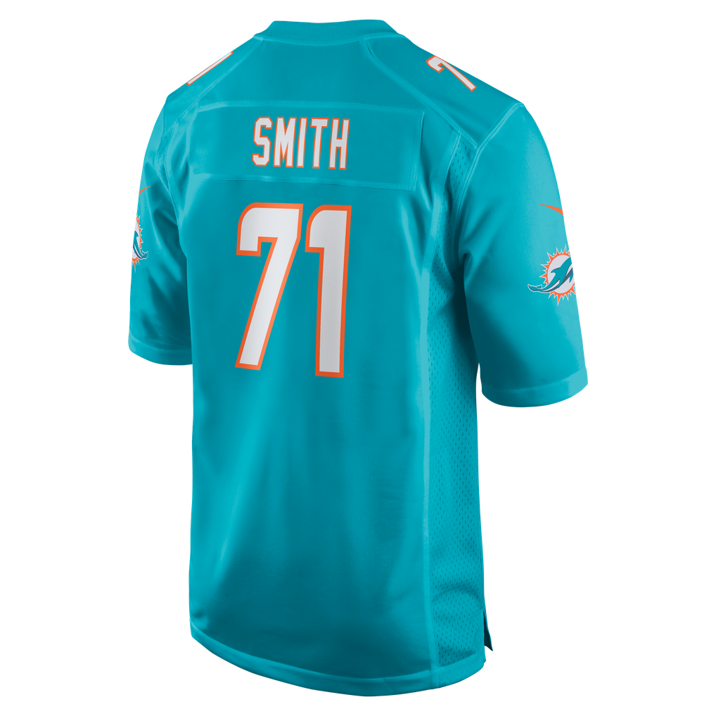 Men's Miami Dolphins Kion Smith Nike  Aqua  Game Jersey - Image 4