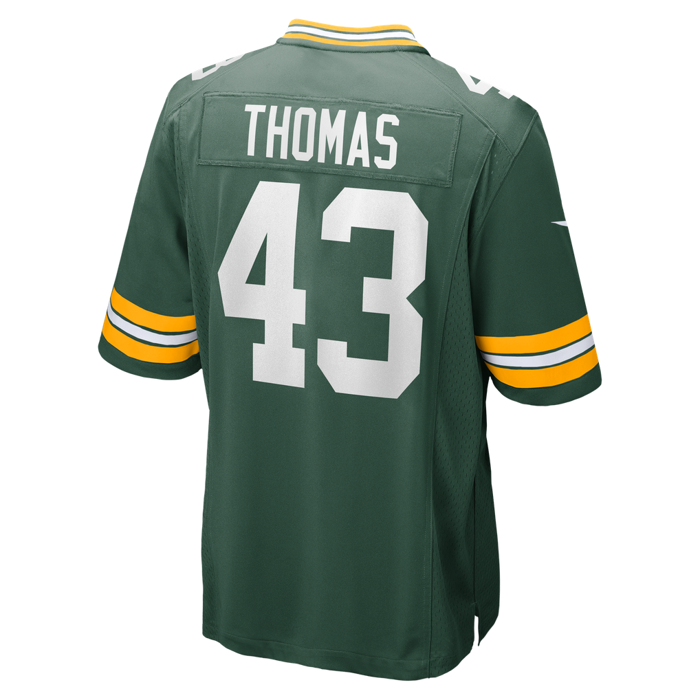 Men's Green Bay Packers Kiondre Thomas Nike Green Game Player Jersey - Image 4