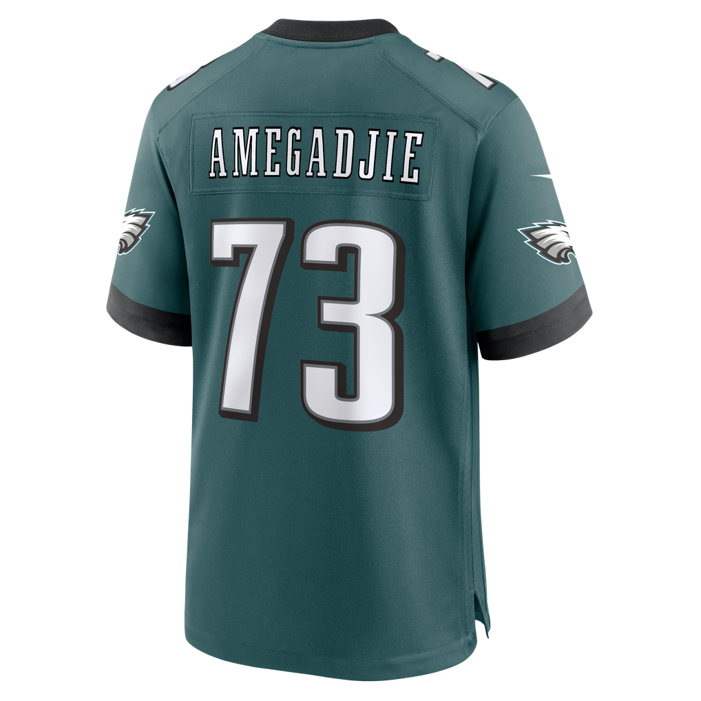Men's Philadelphia Eagles Kiran Amegadjie Nike Midnight Green Team Game Jersey - Image 4