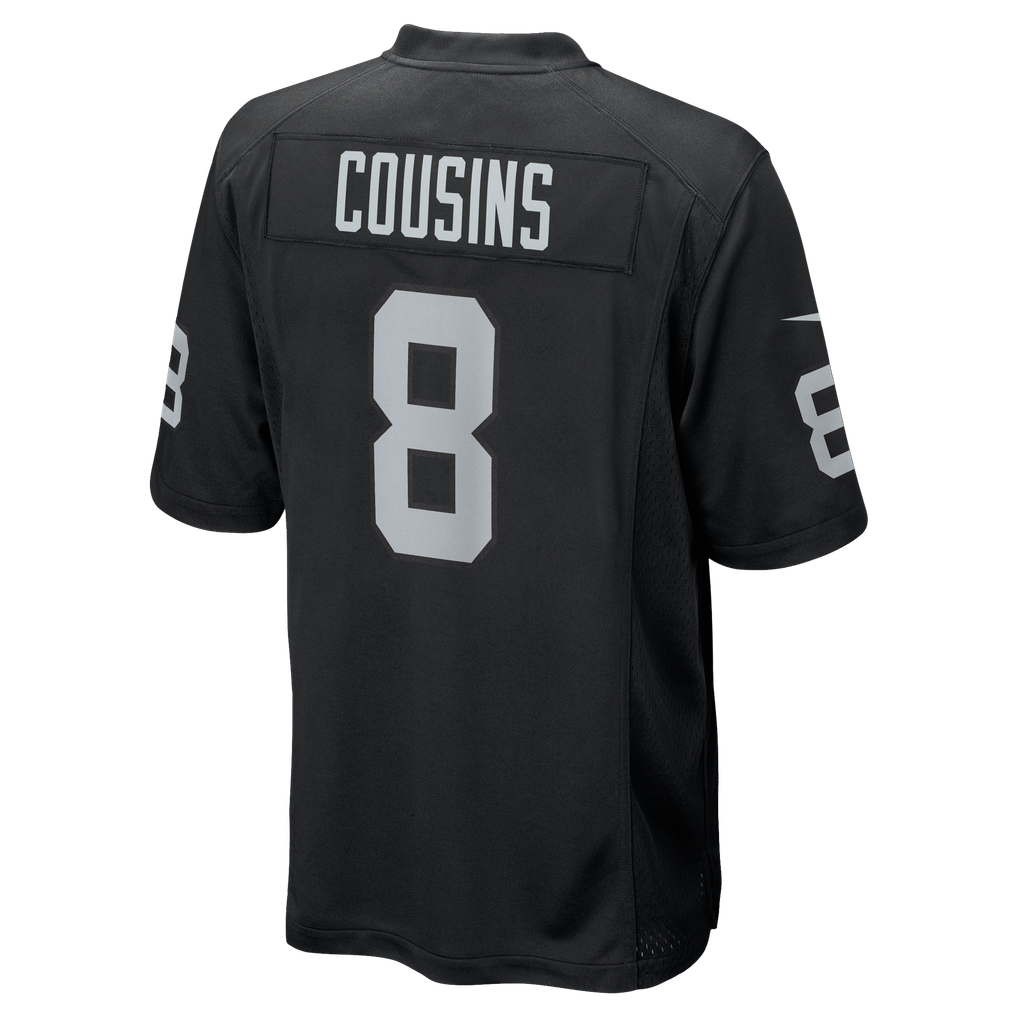 Men's Las Vegas Raiders Kirk Cousins Nike  Black Team Game Jersey - Image 4