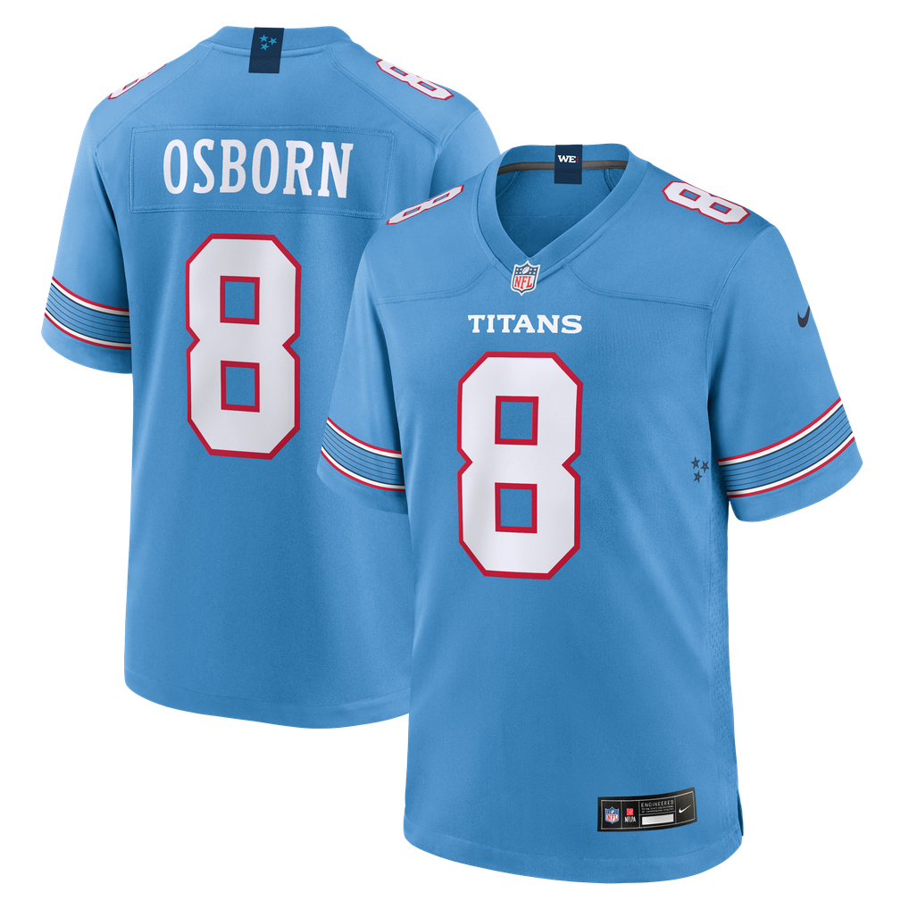 Men's Tennessee Titans K.J. Osborn Nike Light Blue Team Game Jersey - Image 1