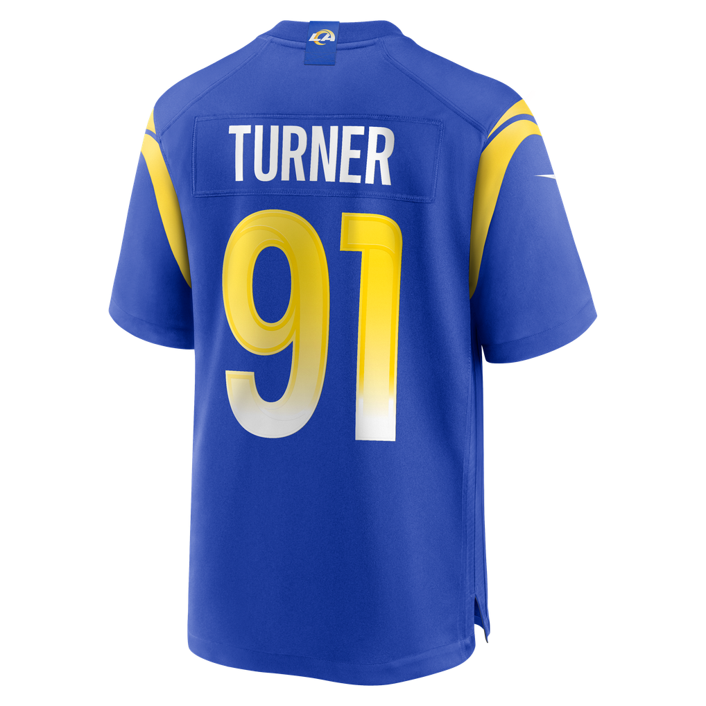 Men's Los Angeles Rams Kobie Turner Nike Royal Home Game Jersey - Image 4