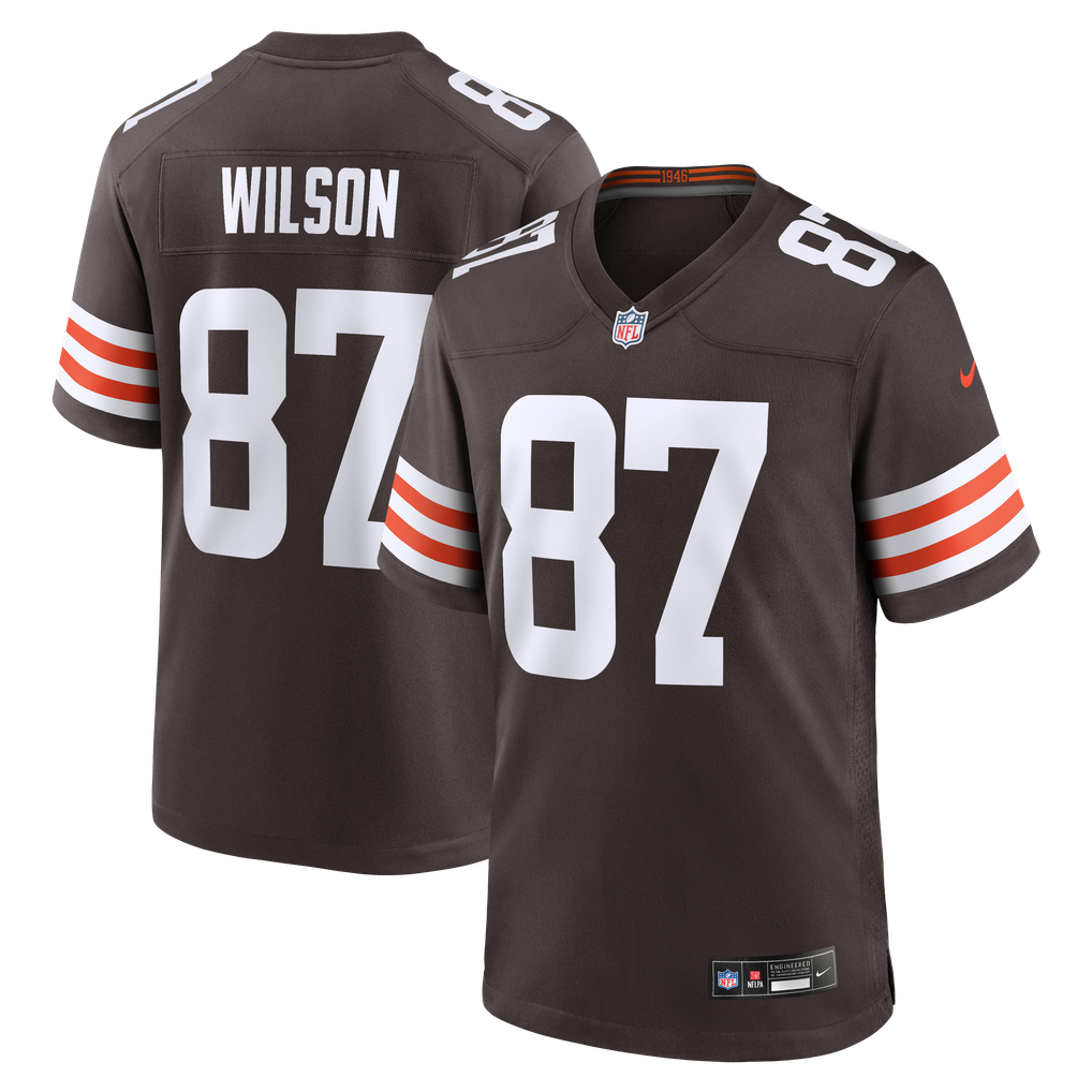 Men's Cleveland Browns Kole Wilson Nike Brown Team Game Jersey - Image 2