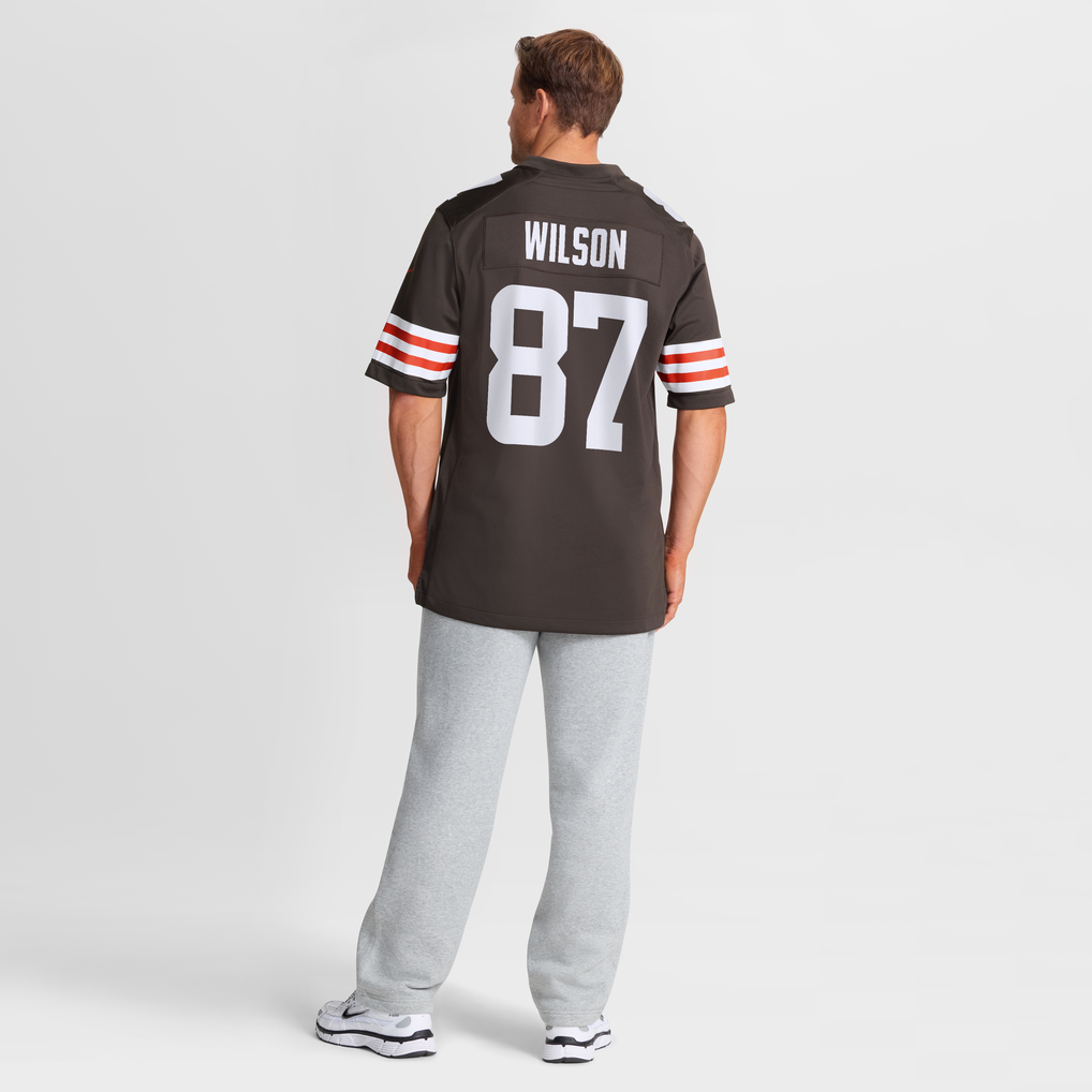 Men's Cleveland Browns Kole Wilson Nike Brown Team Game Jersey - Image 4