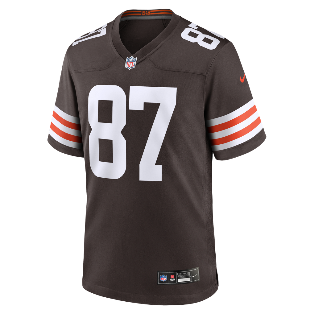 Men's Cleveland Browns Kole Wilson Nike Brown Team Game Jersey - Image 5
