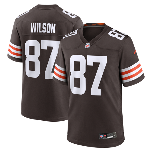 Men's Cleveland Browns Kole Wilson Nike Brown Team Game Jersey - Image 1
