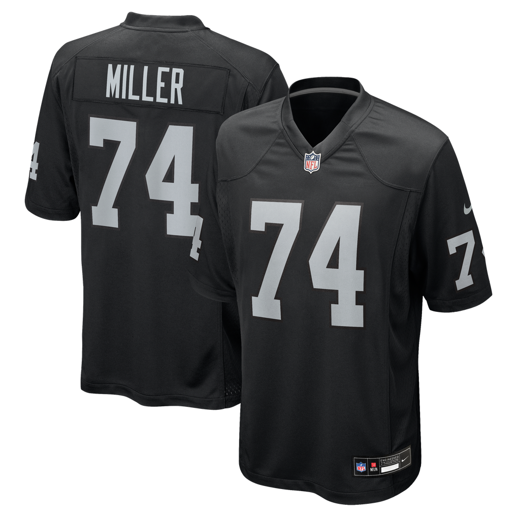 Men's Las Vegas Raiders Kolton Miller Nike Black Game Jersey - Image 2