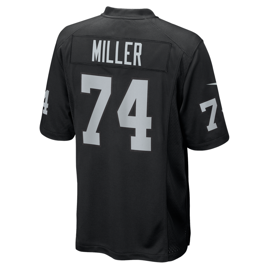 Men's Las Vegas Raiders Kolton Miller Nike Black Game Jersey - Image 4