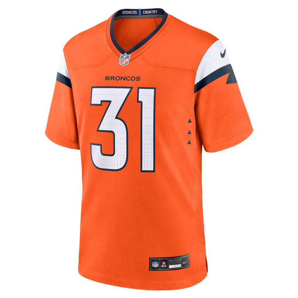 Men's Denver Broncos Kris Abrams-Draine Nike  Orange Team Game Jersey - Image 3