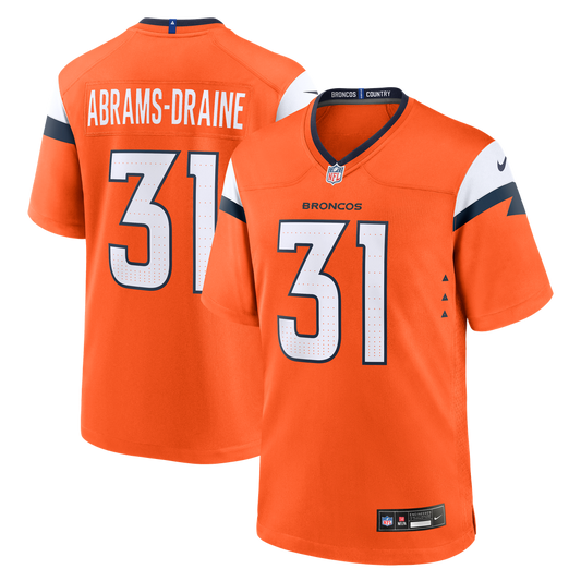 Men's Denver Broncos Kris Abrams-Draine Nike  Orange Team Game Jersey - Image 1