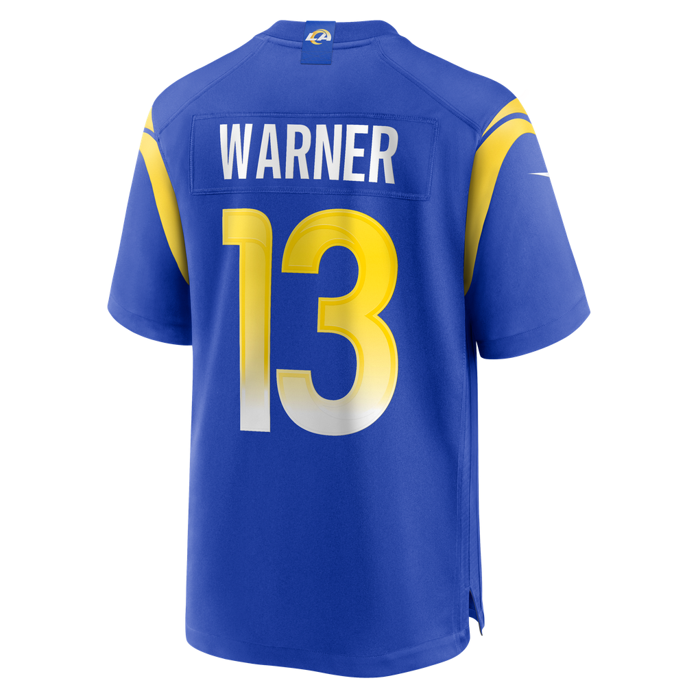 Men's Los Angeles Rams Kurt Warner Nike Royal Game Retired Player Jersey - Image 4