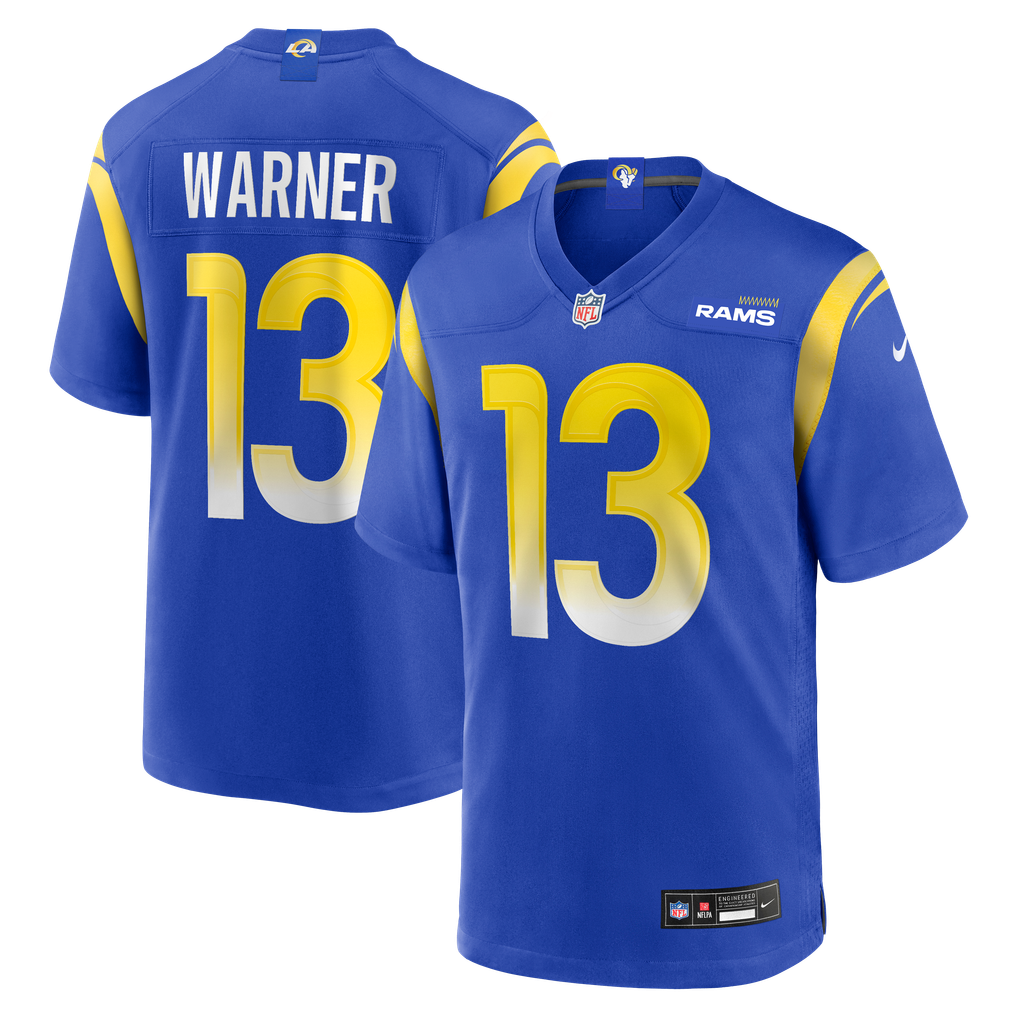 Men's Los Angeles Rams Kurt Warner Nike Royal Game Retired Player Jersey - Image 1