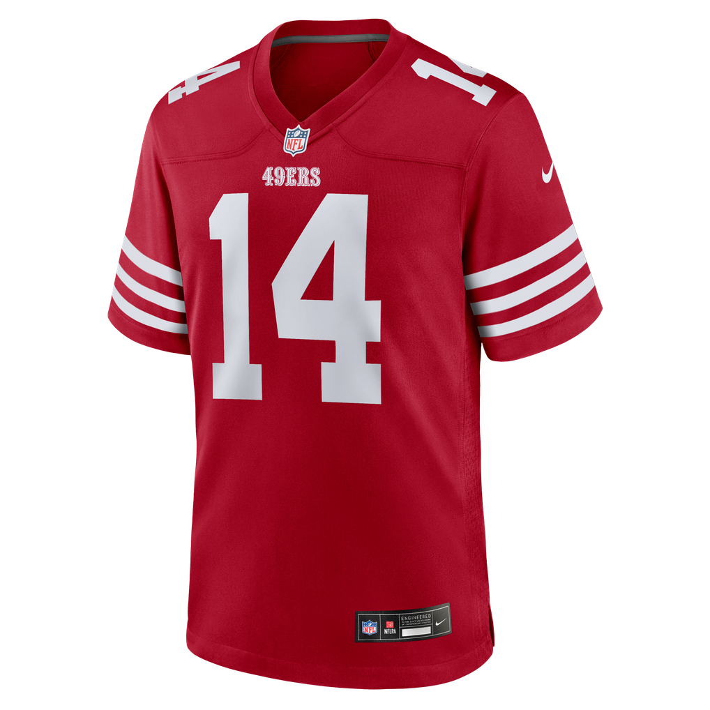 Men's San Francisco 49ers Kurtis Rourke Nike Scarlet Team Game Jersey - Image 5