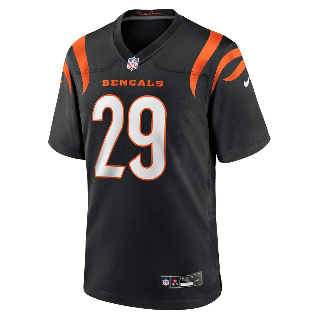 Men's Cincinnati Bengals Kyle Dugger Nike Black Team Game Jersey - Image 3