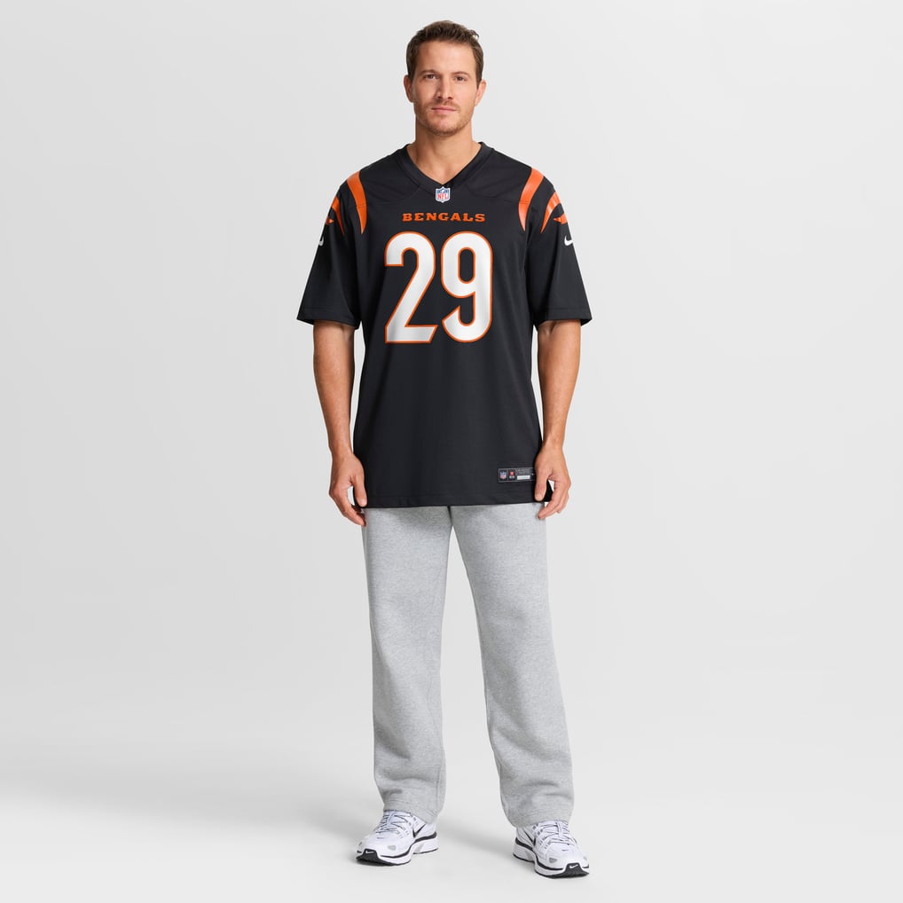 Men's Cincinnati Bengals Kyle Dugger Nike Black Team Game Jersey - Image 5