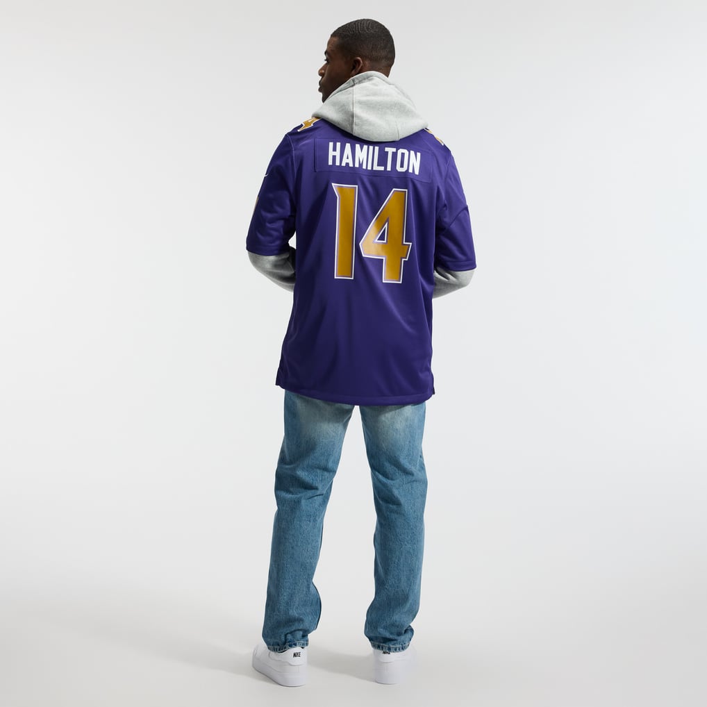 Men's Baltimore Ravens Kyle Hamilton Nike Purple Alternate Game Jersey