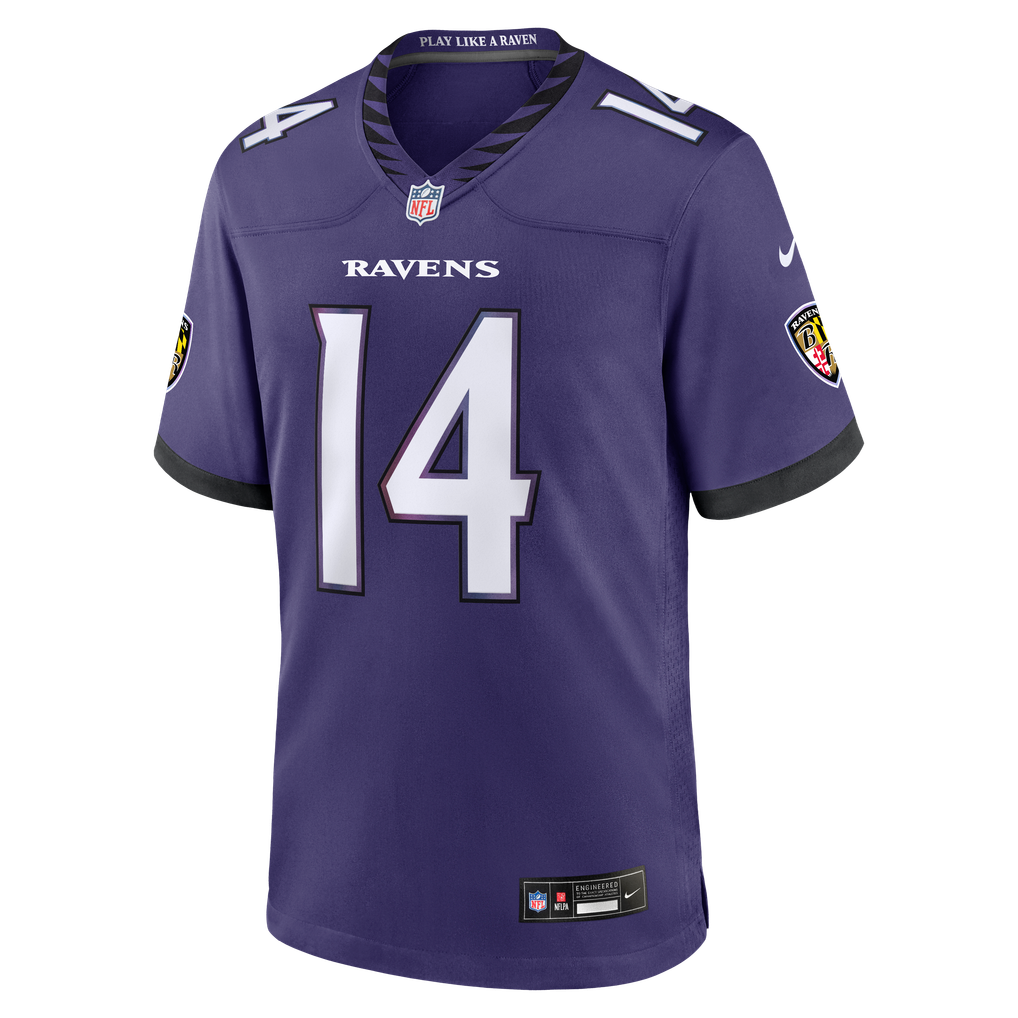 Men's Baltimore Ravens Kyle Hamilton Nike Purple Team Game Jersey