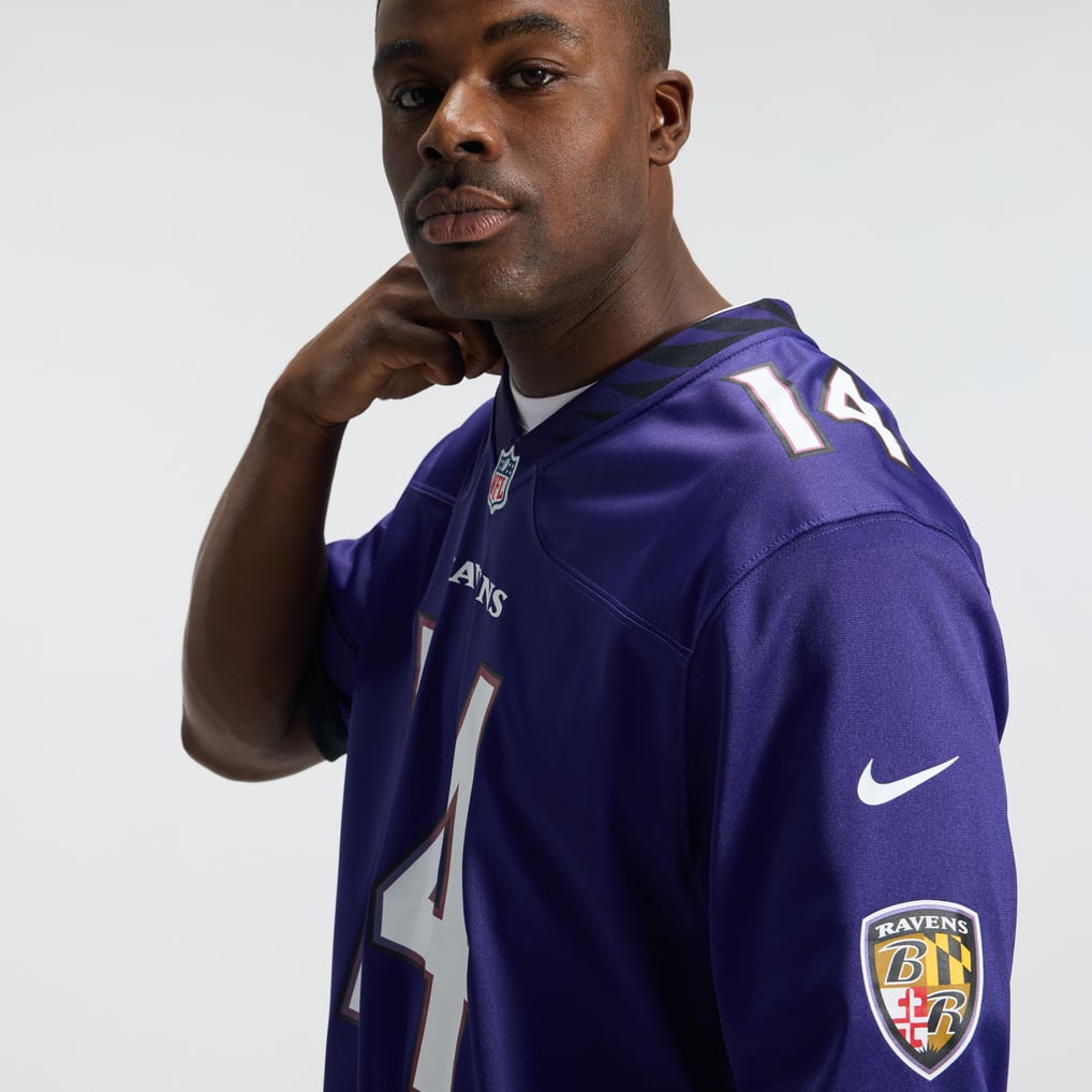 Men's Baltimore Ravens Kyle Hamilton Nike Purple Team Game Jersey