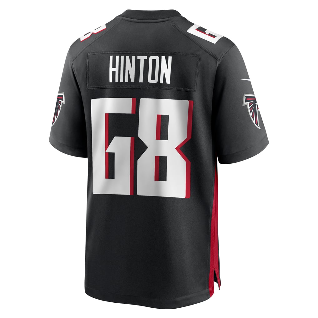 Men's Atlanta Falcons Kyle Hinton Nike Black Team Game Jersey