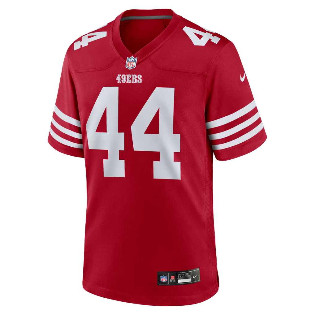 Men's San Francisco 49ers Kyle Juszczyk Nike Scarlet Player Game Jersey - Image 3