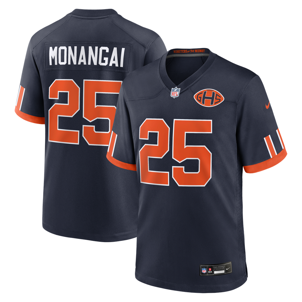 Men's Chicago Bears Kyle Monangai Nike Navy 2026 Rivalries Collection Game Jersey - Image 2