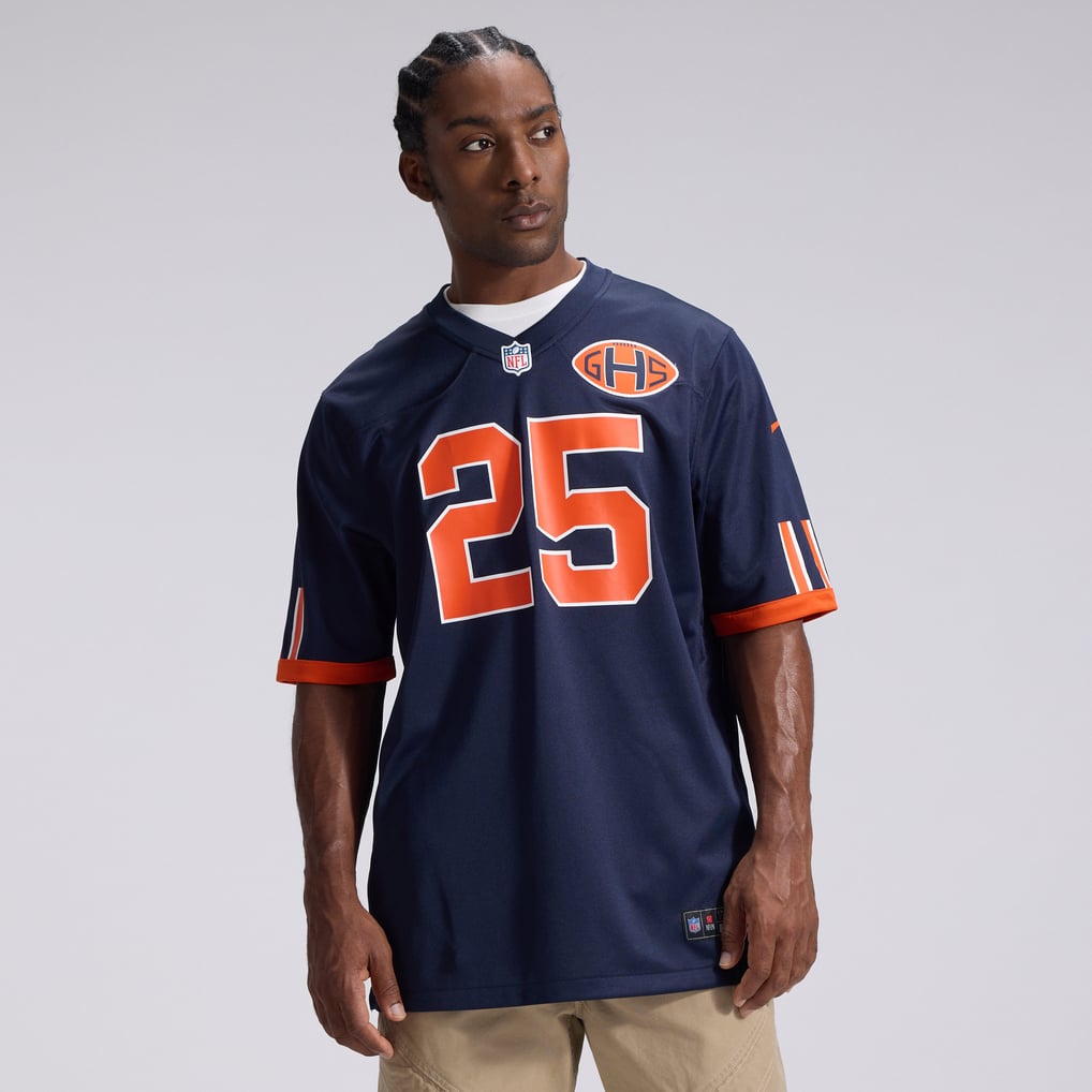 Men's Chicago Bears Kyle Monangai Nike Navy 2026 Rivalries Collection Game Jersey - Image 3