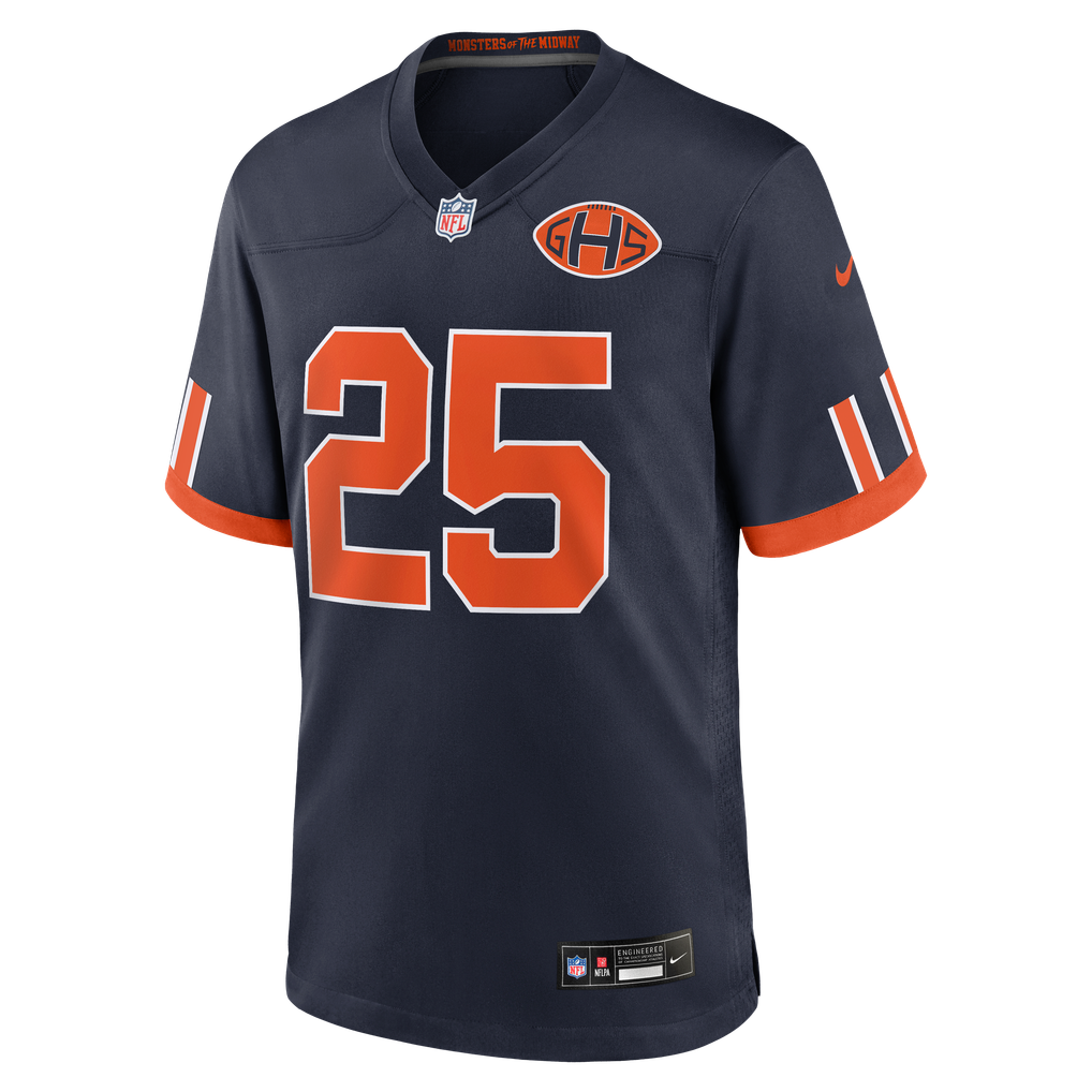 Men's Chicago Bears Kyle Monangai Nike Navy 2026 Rivalries Collection Game Jersey - Image 7