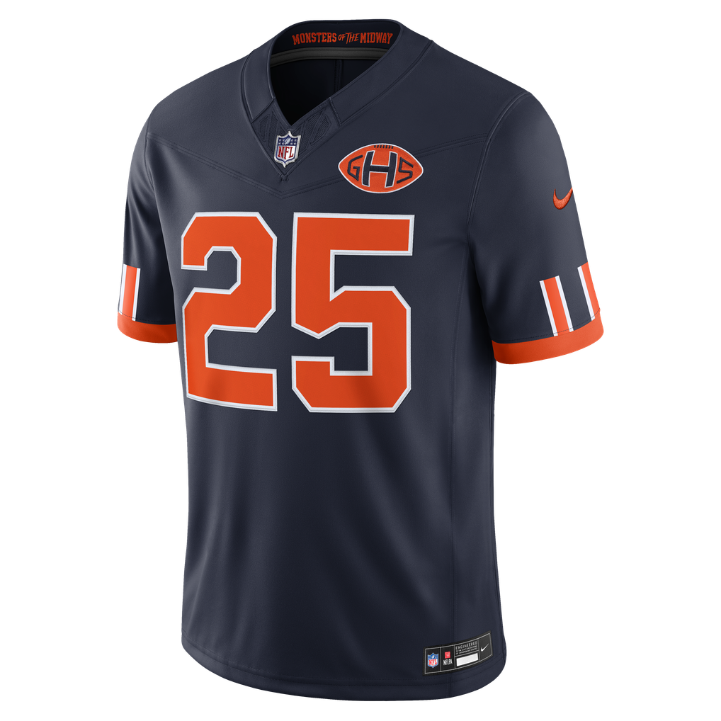 Men's Chicago Bears Kyle Monangai Nike Navy 2026 Rivalries Collection Stitched Limited Jersey - Image 3