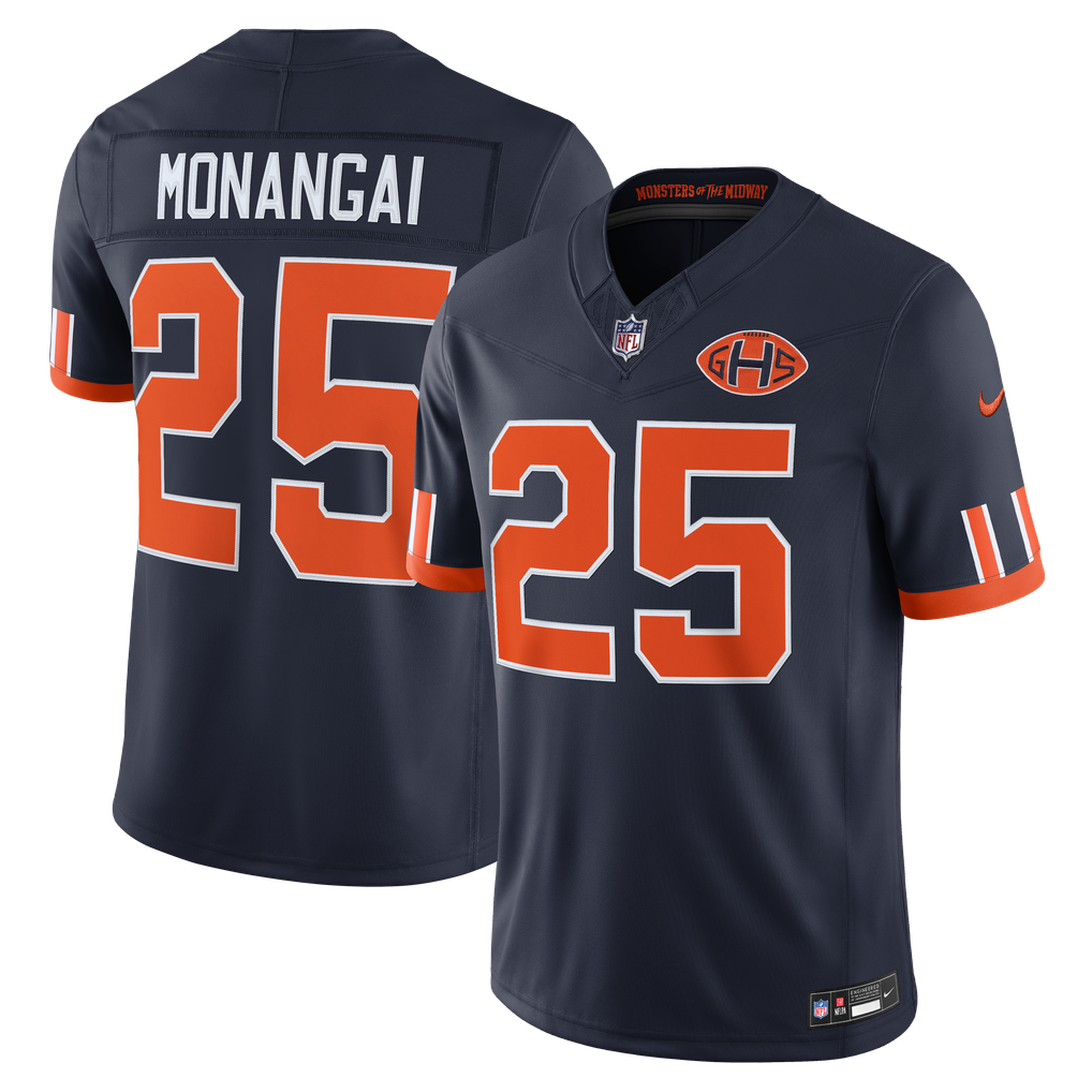 Men's Chicago Bears Kyle Monangai Nike Navy 2026 Rivalries Collection Stitched Limited Jersey - Image 1