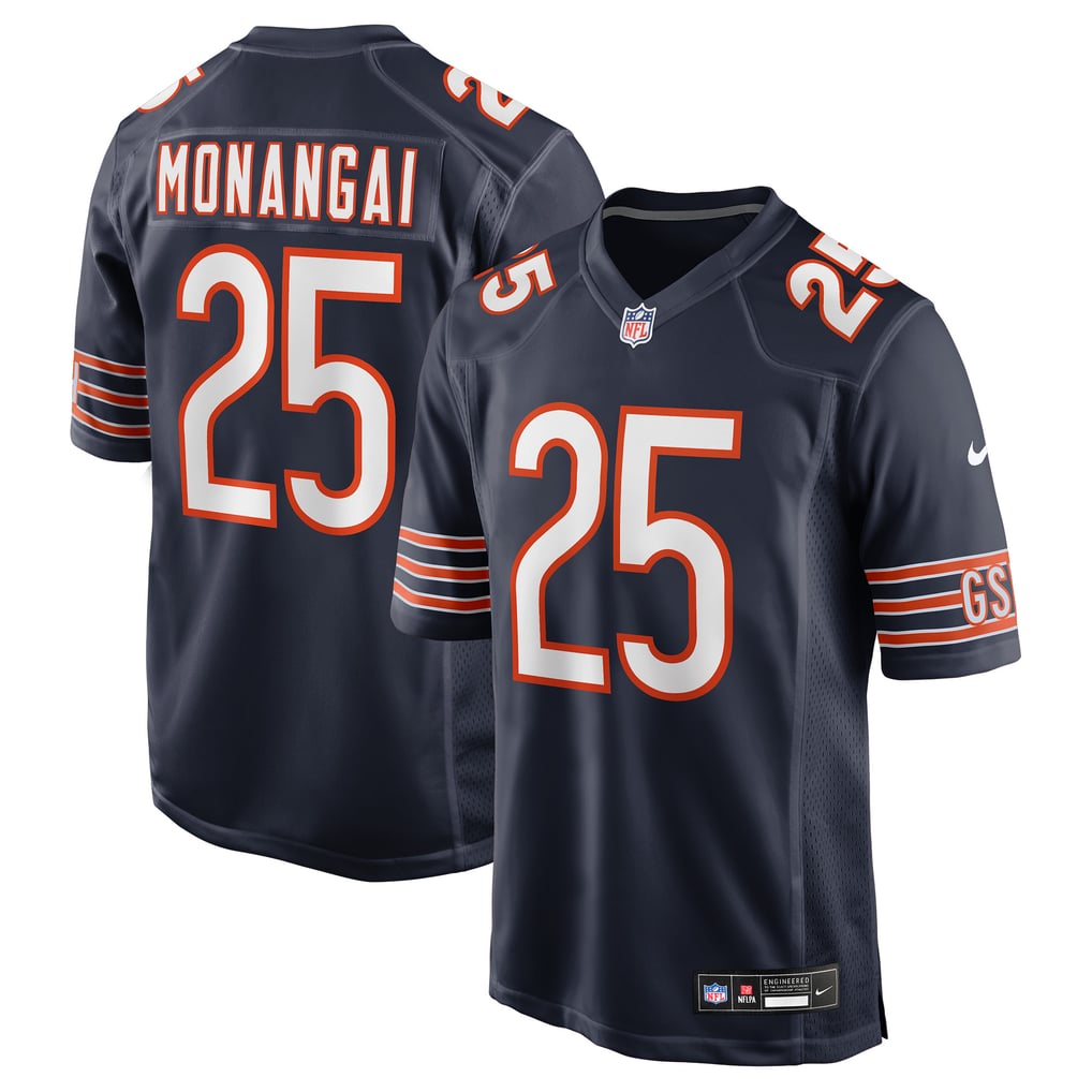 Men's Chicago Bears Kyle Monangai Nike Navy Team Game Jersey - Image 1