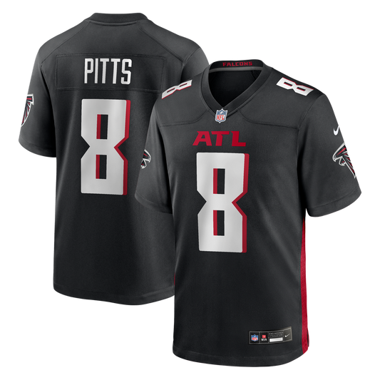 Men's Atlanta Falcons Kyle Pitts Nike Black Game Jersey