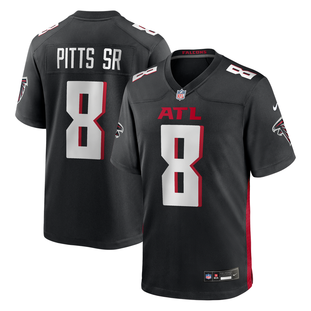 Men's Atlanta Falcons Kyle Pitts Sr. Nike Black Team Game Jersey