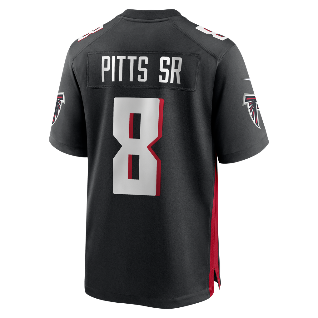 Men's Atlanta Falcons Kyle Pitts Sr. Nike Black Team Game Jersey